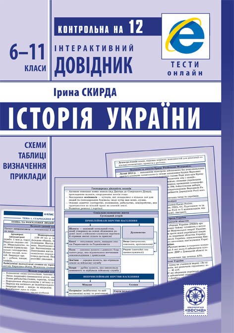 Інтерактивний довідник.Історія України.Схеми і таблиці.Визначення.Приклади. ОН ЛАЙН ТЕСТИ + Q код