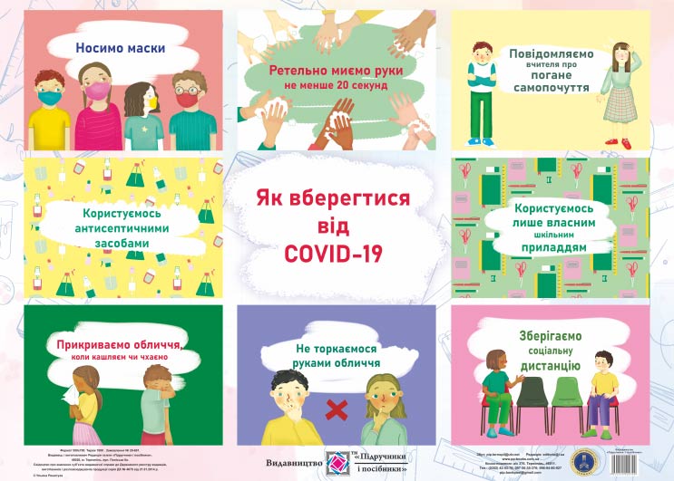 Як вберегтися від Covid 19 . Плакат