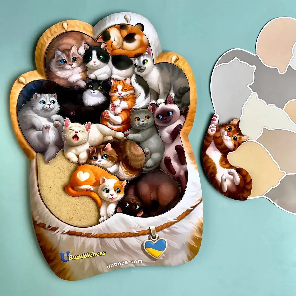 Дерев'яний пазл (рамки-вкладки) Котики-муркотики