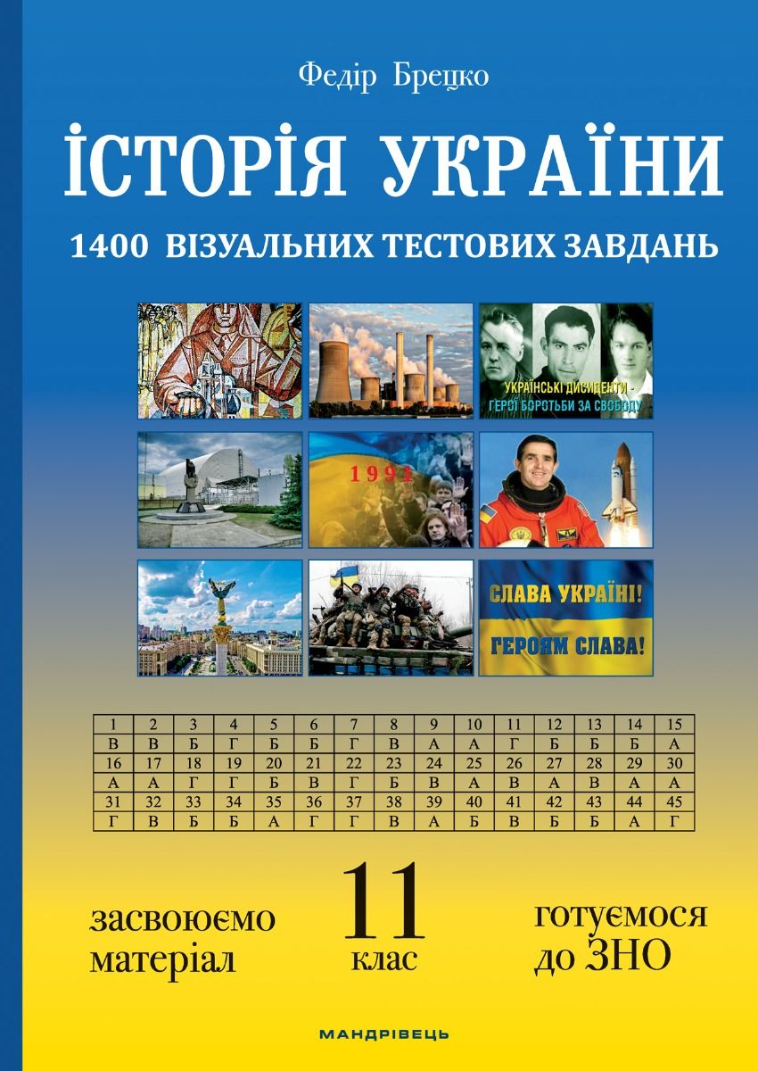 Історія України: візуальні тестові завдання. 11 клас  2023 Брецко Федір