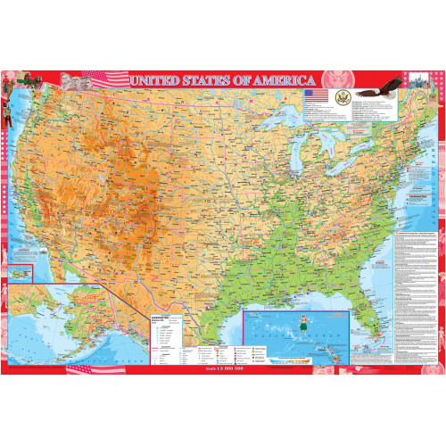 United States of America. Загальногеографічна карта, м-б 1:3 000 000 (папір 180 г/м²)  9789664756409