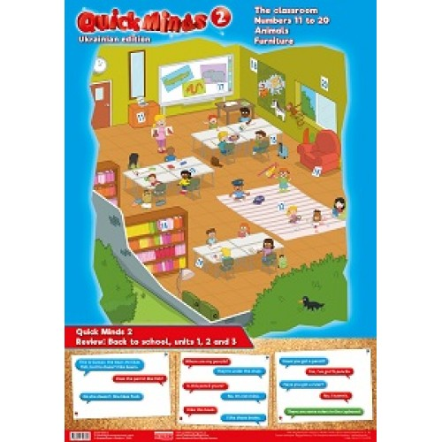 НУШ 2 клас. Англійська мова. Quick Minds 2. Комплект плакатів. 3 шт.