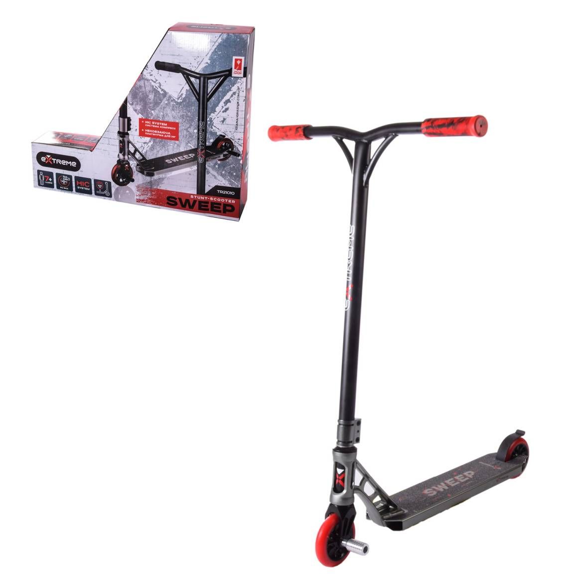 САМОКАТ ТРЮКОВИЙ EXTREME MOTION СІРИЙ TR21010
