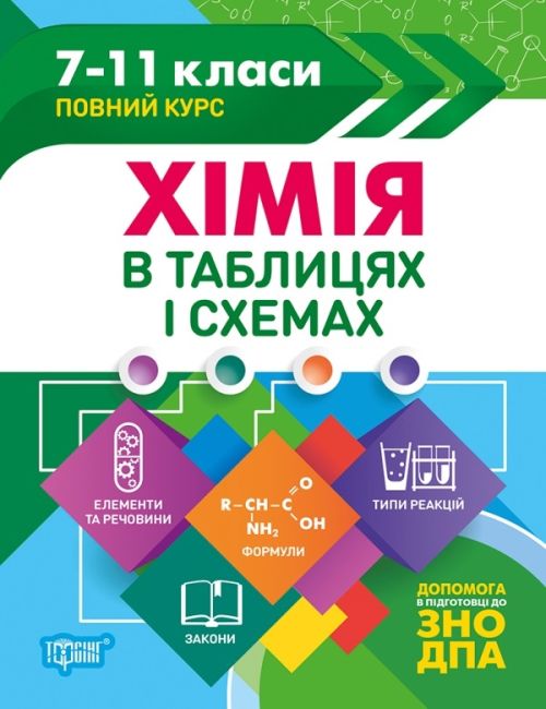 Таблиці та схеми Хімія в таблицях і схемах. 7-11класи, до ДПА, ЗНО  Варавва Н.Е.