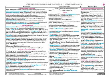 Історія України в 49 таблицях. Табл. 41-42. Спроба екон. і соціал. реформ наприкінці 50-х- у першій половині 1960-х рр. Україна в період загострення кризи рад. с-ми (середина 60-х-80-х рр.)