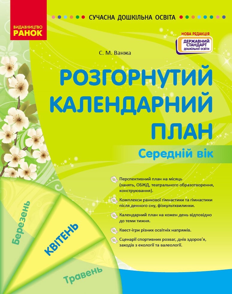 СУЧАСНА дошк. освіта  Розгорнутий календарний план. КВІТЕНЬ. Середній вік  НОВА РЕДАКЦІЯ  Ванжа С.М.