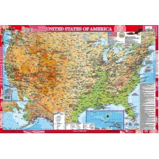 United States of America. Фізична карта, м-б 1:3 000 000