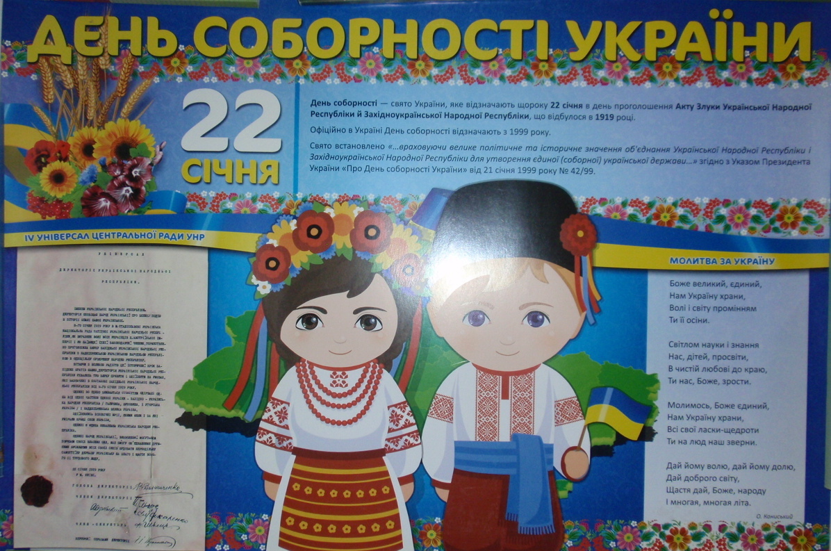 День Соборності України  Плакат  (картон)