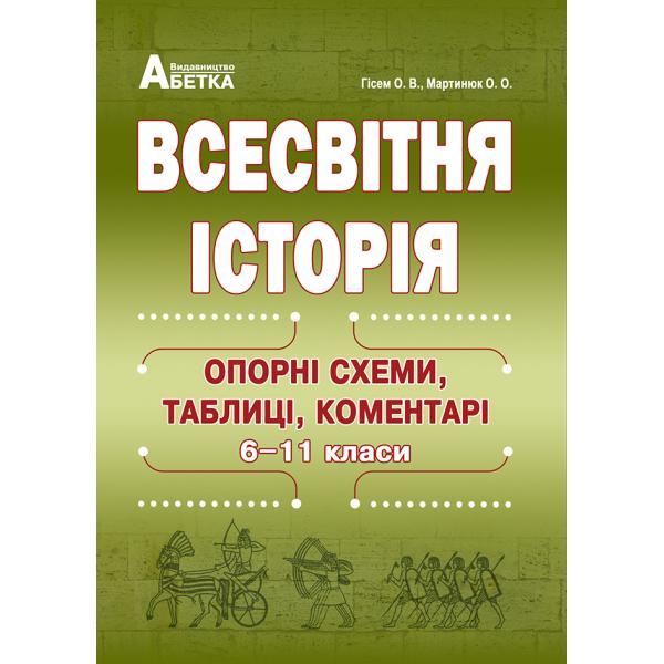 Всесвітня історія. Опорні схеми, таблиці, коментарі. 6-11клас Гісем О.В., Мартинюк О.О.