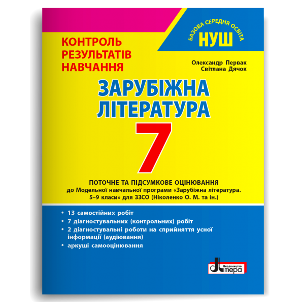 Українська література. 6 клас НУШ. Контроль результатів навчання + Оцінювання за групами результатів