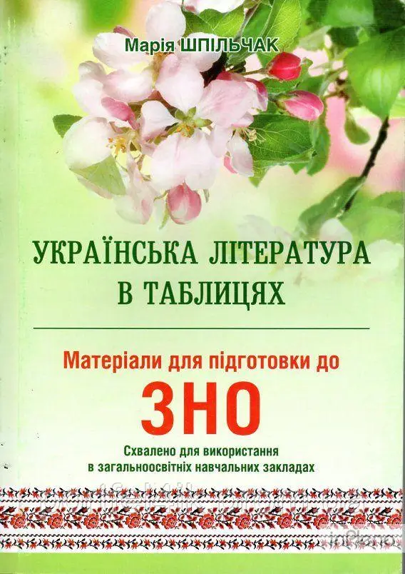 Матеріали для підготовки до ЗНО  Українська література в таблицях  Шпільчак Марія