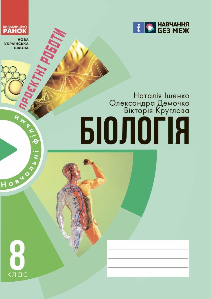 Зошит для проєктних робіт із біології. 8 клас Демочко О.В. Іщенко Н.В.