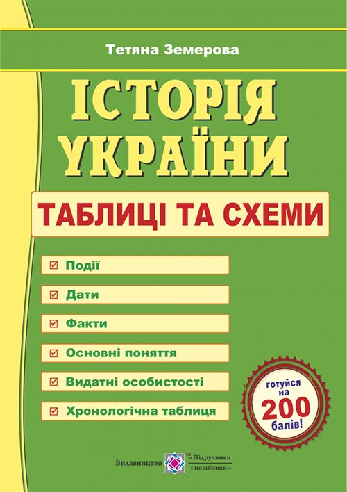 Історія України. Таблиці та схеми  2024  Земерова Т.
