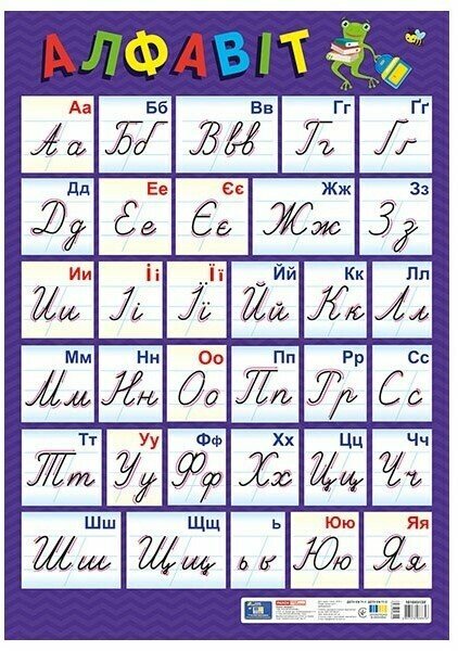 0121-1 Плакат Український алфавіт (прописний) оновлений