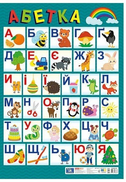 0122-1 Плакат Український алфавіт (друкований) оновлений