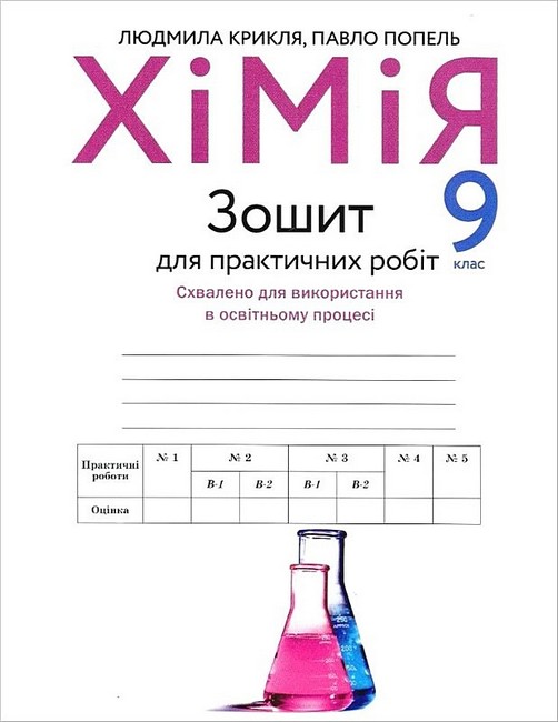 Хімія, 9 клас  Зошит для практичних робіт  Попель П.