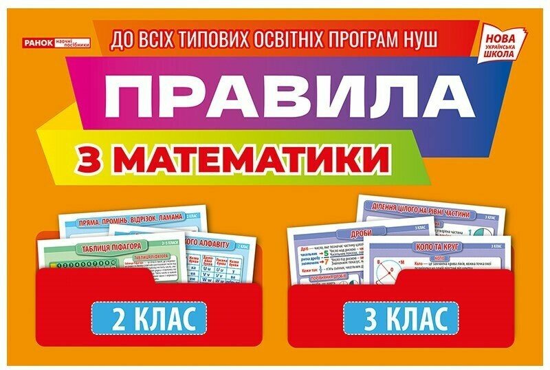 Правила з математики 2 - 3 клас  Демонстраційний матеріал