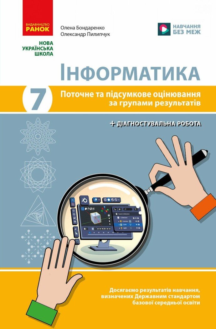 Інформатика. 7 клас НУШ  Поточне та підсумкове оцінювання за групами результатів + діагностична робота Бондаренко О.О.