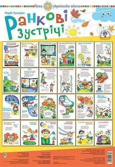 Ранкові зустрічі. Комплект наочності. НУШ  Чумарна М.І.