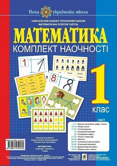 Математика. 1 клас. Комплект наочності. НУШ  Будна Н.О. та ін.