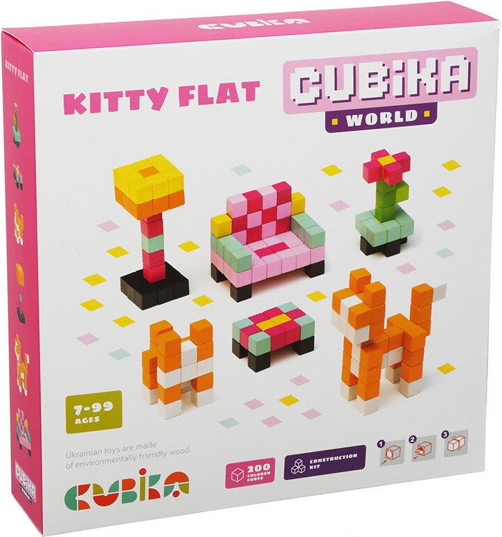 Дерев'яний конструктор Cubika World  Будинок кішки