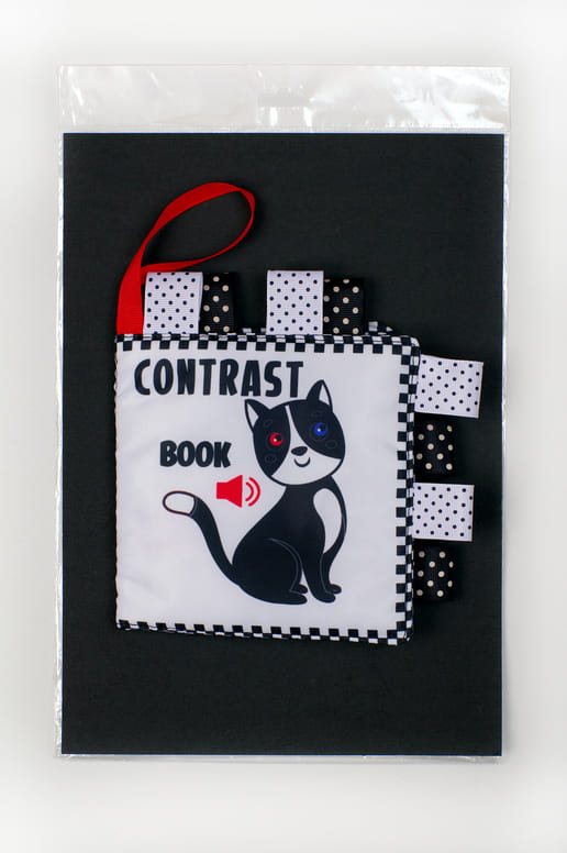 М`яка книга-пищалка Contrast book CAT, 0+ міс.