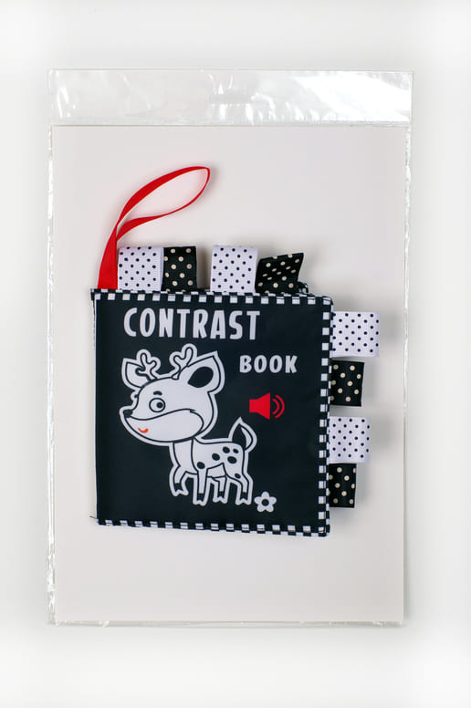 М`яка книга-пищалка Contrast book DEER, 0+ міс.