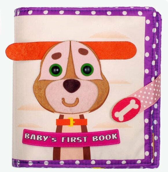 М`яка книга АНГЛ Baby first book ЦУЦЕНЯ, 6+ міс.