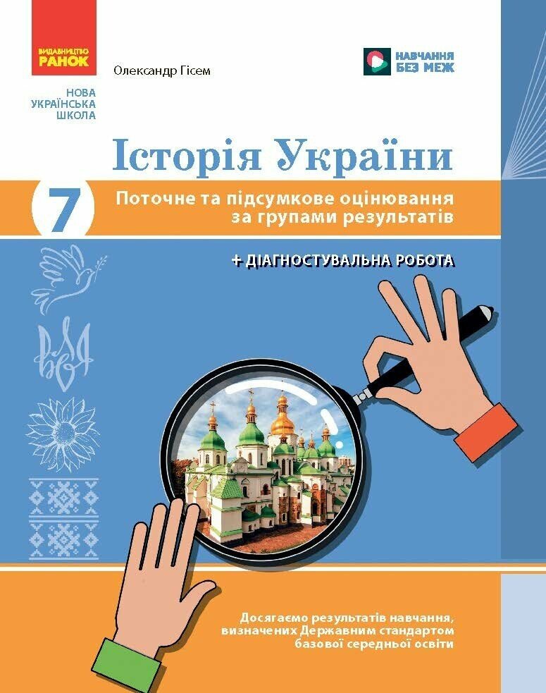 Історія України. 7 клас НУШ  Поточне та підсумкове оцінювання за групами результатів  Гісем О.В.