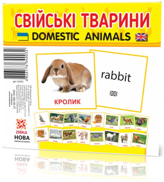 Картки міні Домашні тварини (110х110 мм)
