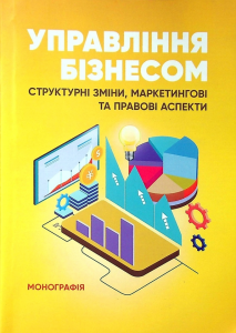 Управління бізнесом: структурні зміни, маркетингові та правові аспекти. Монографія. За ред Є. В. Мироненка