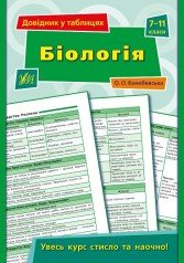 Довідник у таблицях. Біологія. 7–11 класи  Конобевська О. О.