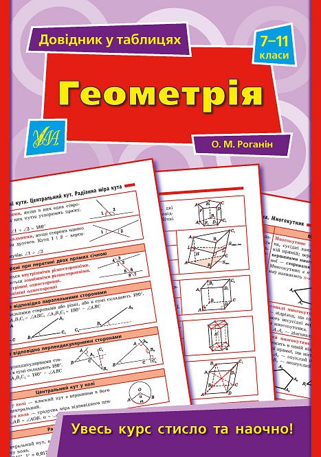 Довідник у таблицях. Геометрія. 7–11 класи  Роганін О. М.