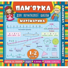 Пам’ятка для початкової школи. Математика. 1-2 клас