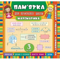 Пам’ятка для початкової школи. Математика. 3 клас